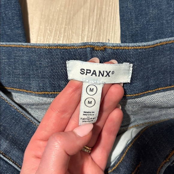 SPANX Dark Blue Flare & Wide Leg Jeans - Picture 3 of 7